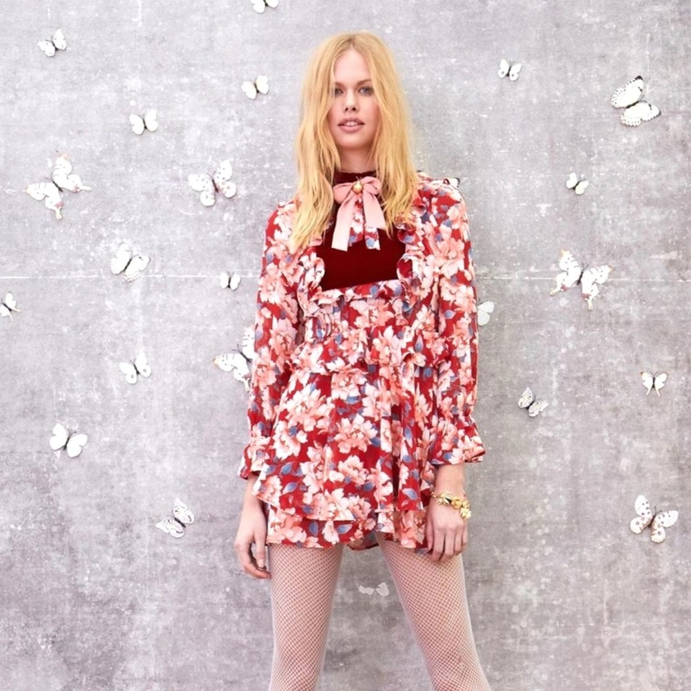 FOR LOVE AND LEMONS BLOSSOM MINI DRESS